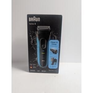 Braun Series 3 3010s Rechargeable Electric Shaver - Blue/Black - New In Box